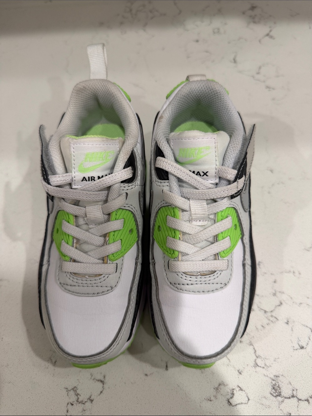 Nike Kids White, Black & Lime Green Air Max Style Sneakers - Picture 2 of 7